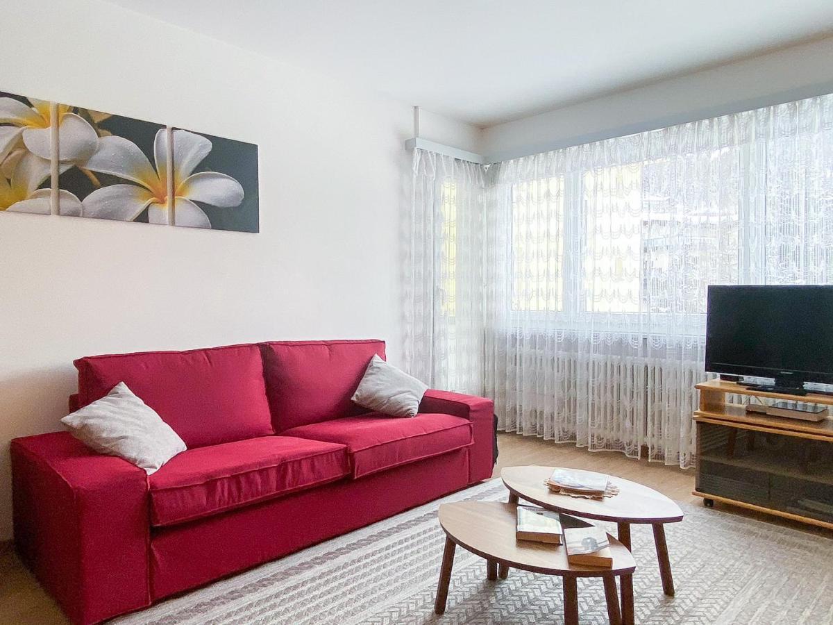 Zentrale Wohnung In St. Moritz Mit Grossem Balkon Dış mekan fotoğraf